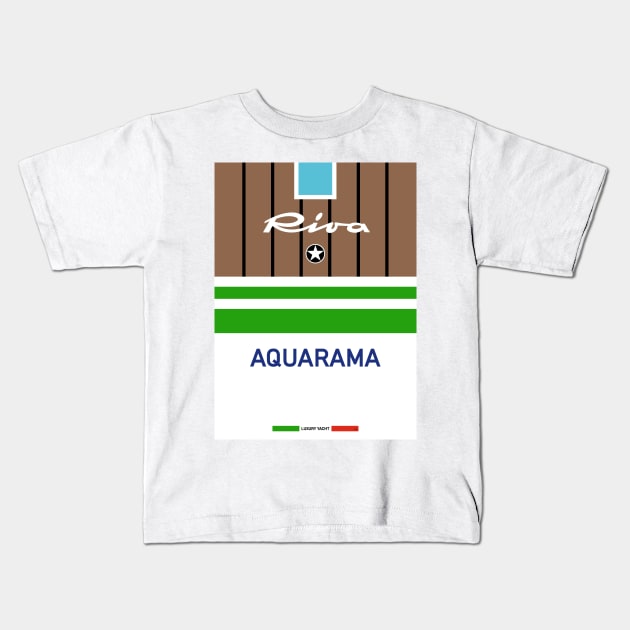 Riva Aquarama Yachting Monaco Riviera Kids T-Shirt by PB Mary